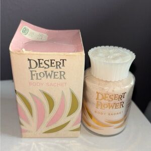 Vintage Desert Flower Body Sachet Powder Bottle by Shulton-1 oz